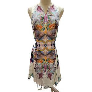 Wild Kaleidoscope Tree Frog Nature Fit & Flare Dress by Hannah Goff Size 4 Small